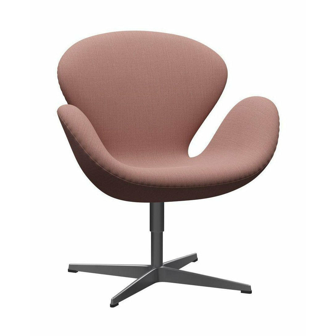 Fritz Hansen Svanen Lounge Sedia tessuto, grigio argento/Christianshavn 1131 rosso