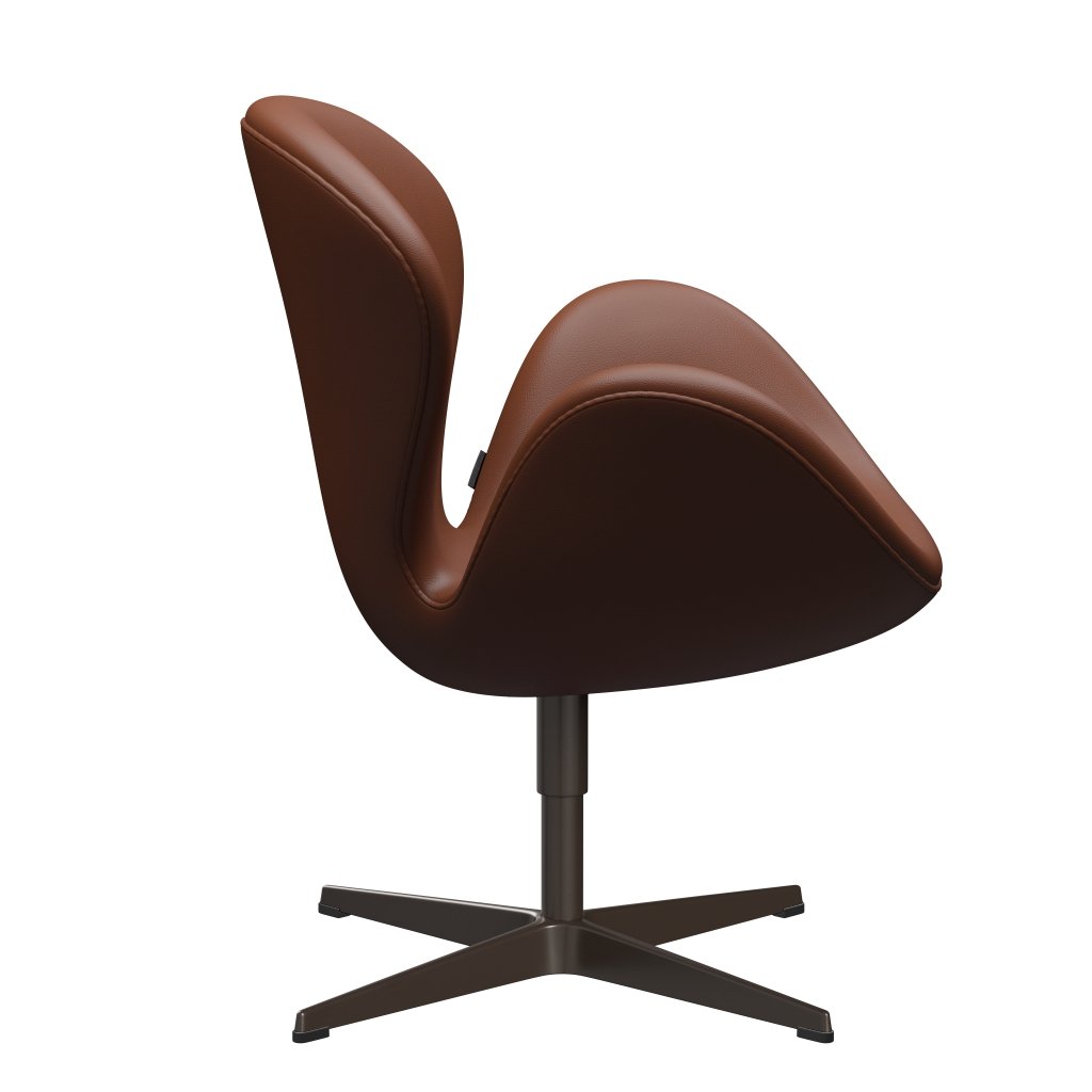 Sedia da salone Fritz Hansen Swan, bronzo marrone/aura cognac