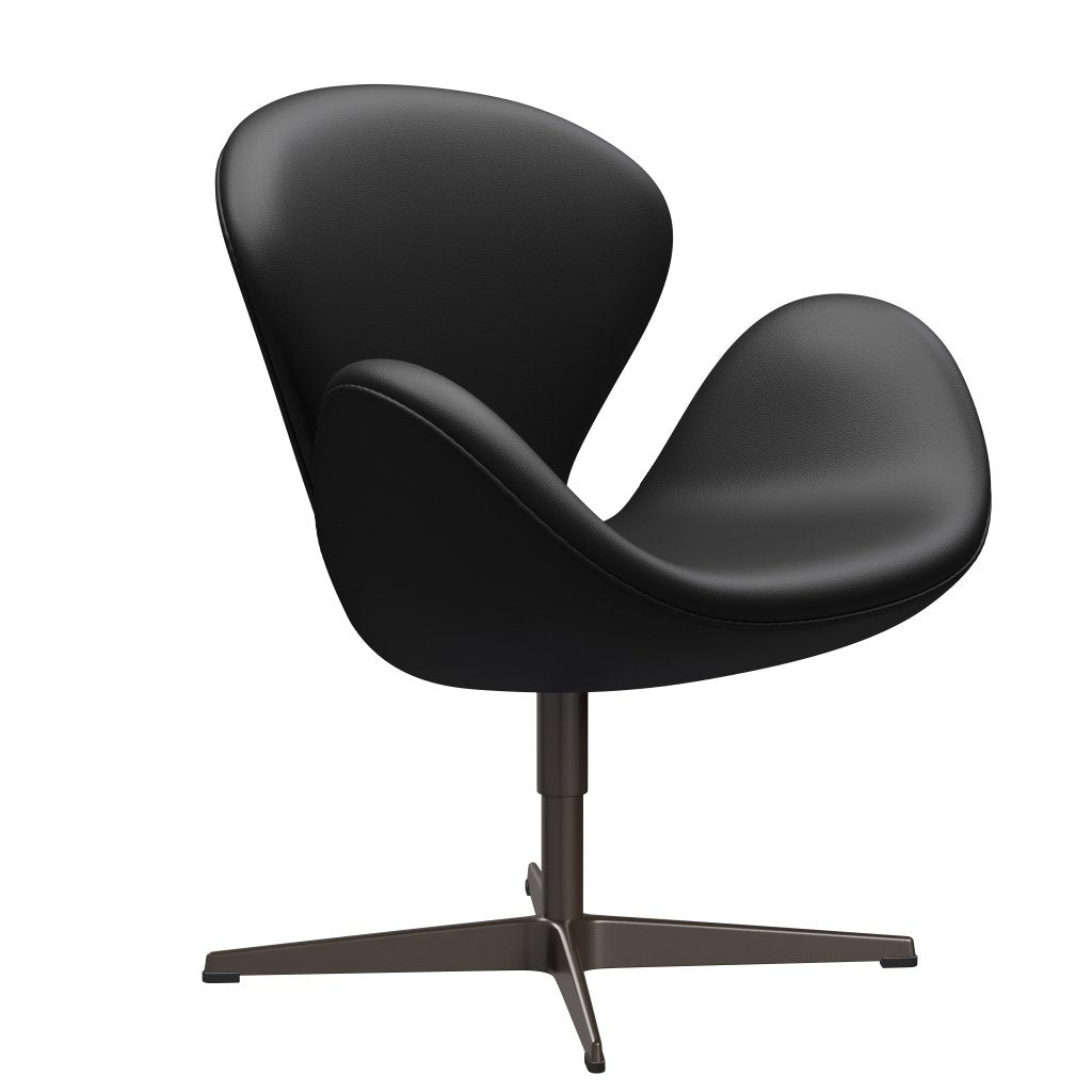 Fritz Hansen Chaise salon de cygne, bronze brun / aura noir