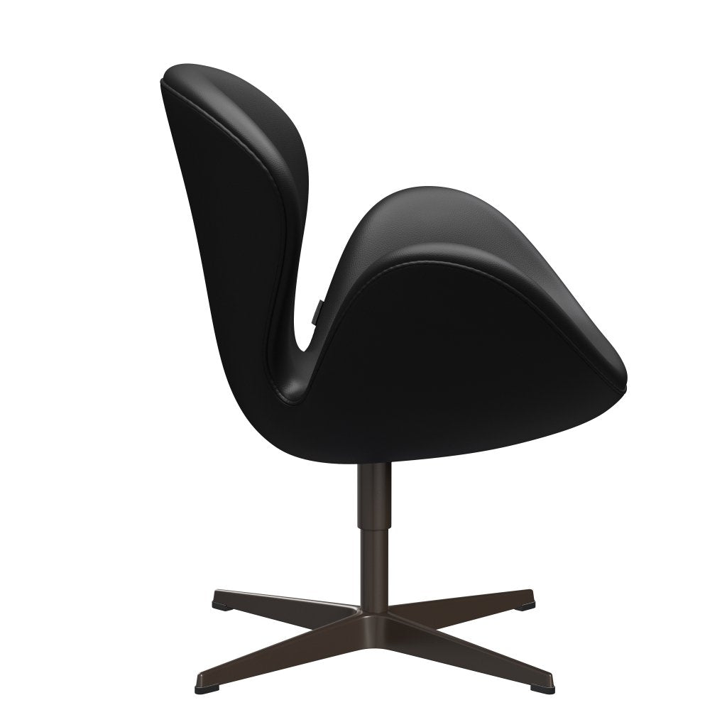 Sedia fritz Hansen Swan Lounge, bronzo marrone/aura nero