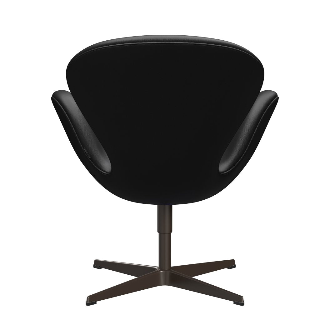 Fritz Hansen Swan Lounge Chair, Brown Bronze/Aura Black