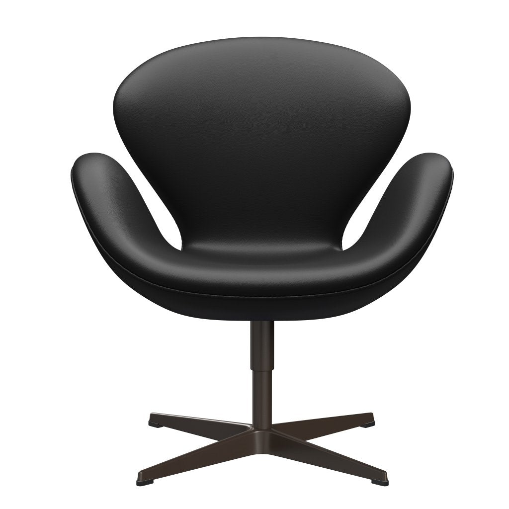 Fritz Hansen Swan Lounge Chair, braune Bronze/Aura schwarz