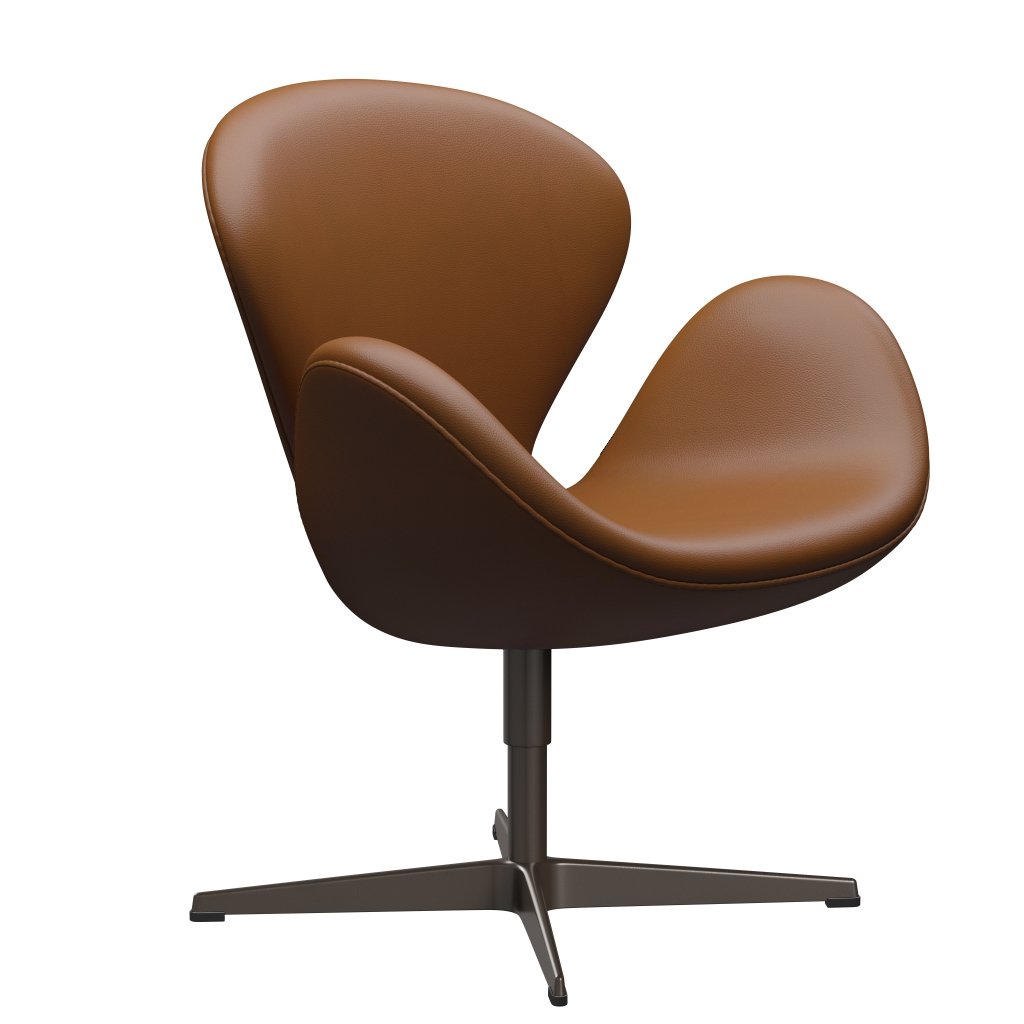 Sedia da salone Fritz Hansen Swan, bronzo marrone/noce aura