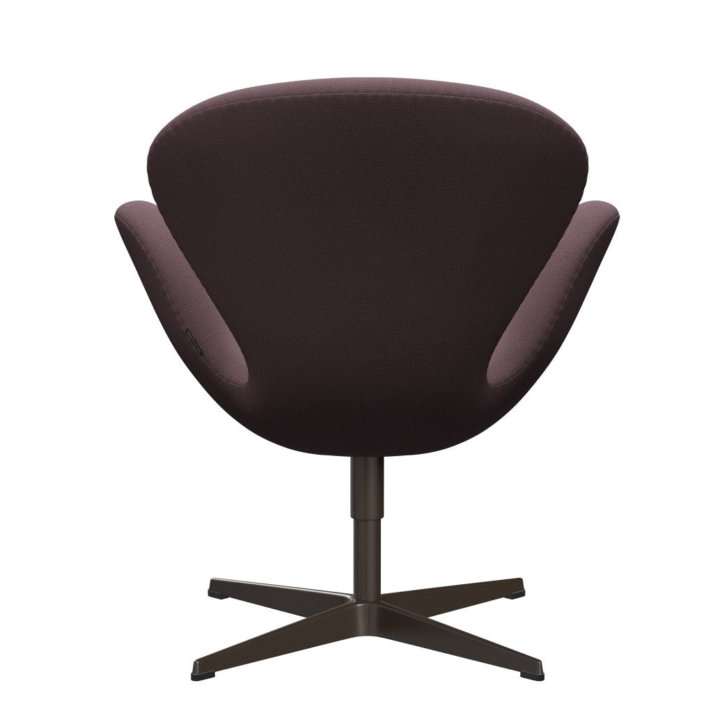 Fritz Hansen Swan Lounge stol, brun bronze/fange aubergine