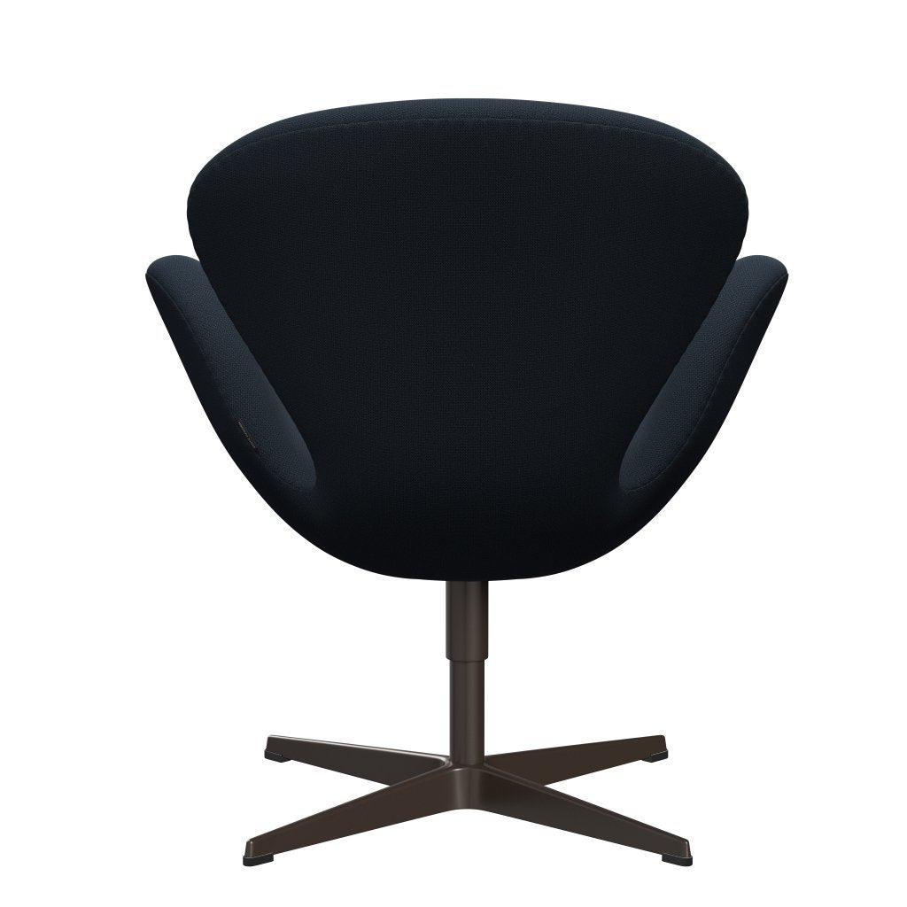 Sedia fritz Hansen Swan Lounge, bronzo blu marrone/cattura