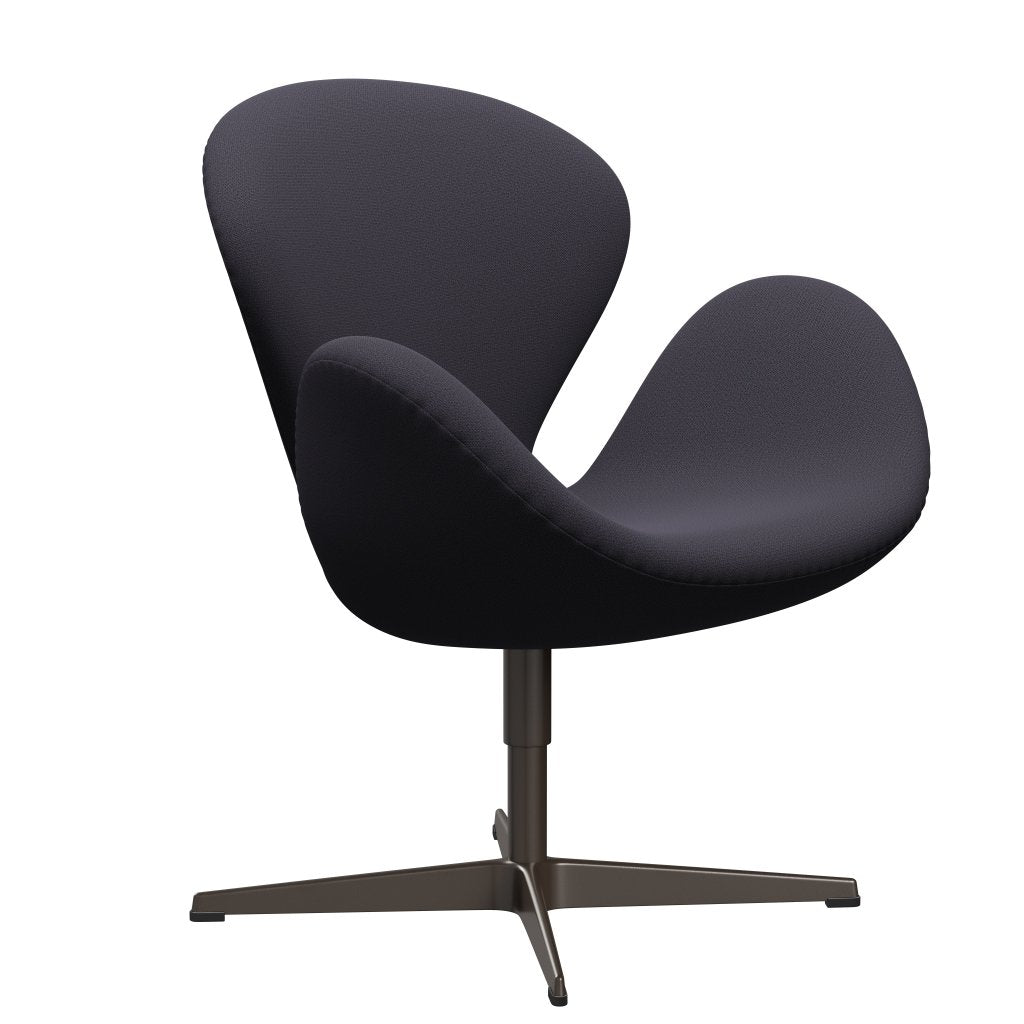 Fritz Hansen Swan Lounge stol, brun bronze/fange blå kul