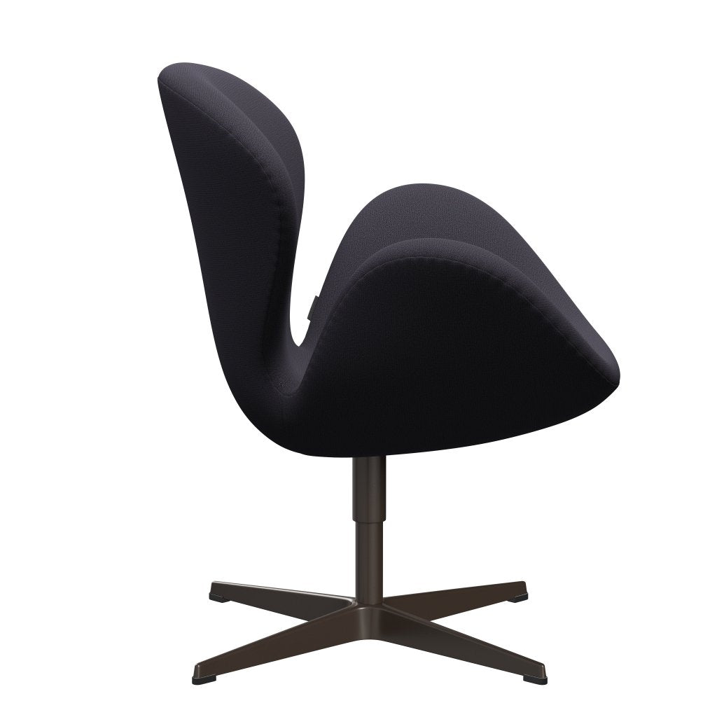 Sedia da salone Fritz Hansen Swan, bronzo marrone/cattura blu carbone