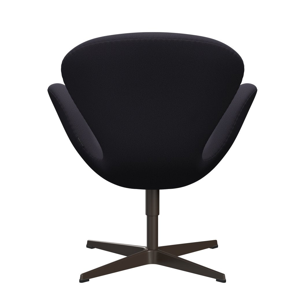 Sedia da salone Fritz Hansen Swan, bronzo marrone/cattura blu carbone