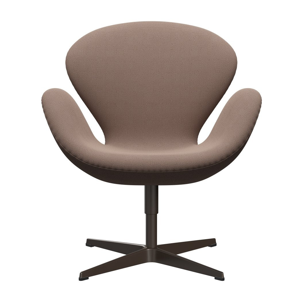 Sedia fritz Hansen Swan Lounge, bronzo marrone/cattura marrone