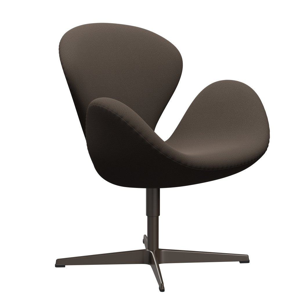 Sedia da salotto Fritz Hansen Swan, bronzo marrone/cattura marrone/verde