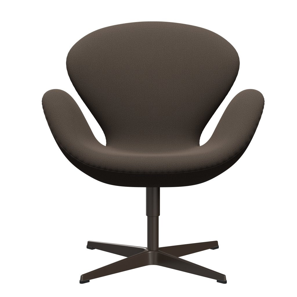 Sedia da salotto Fritz Hansen Swan, bronzo marrone/cattura marrone/verde