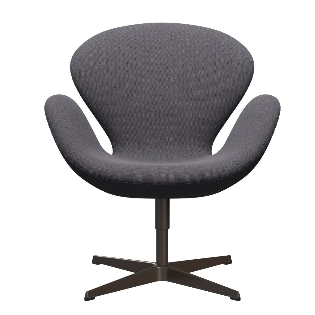 Sedia fritz Hansen Swan Lounge, bronzo marrone/cattura grigio scuro