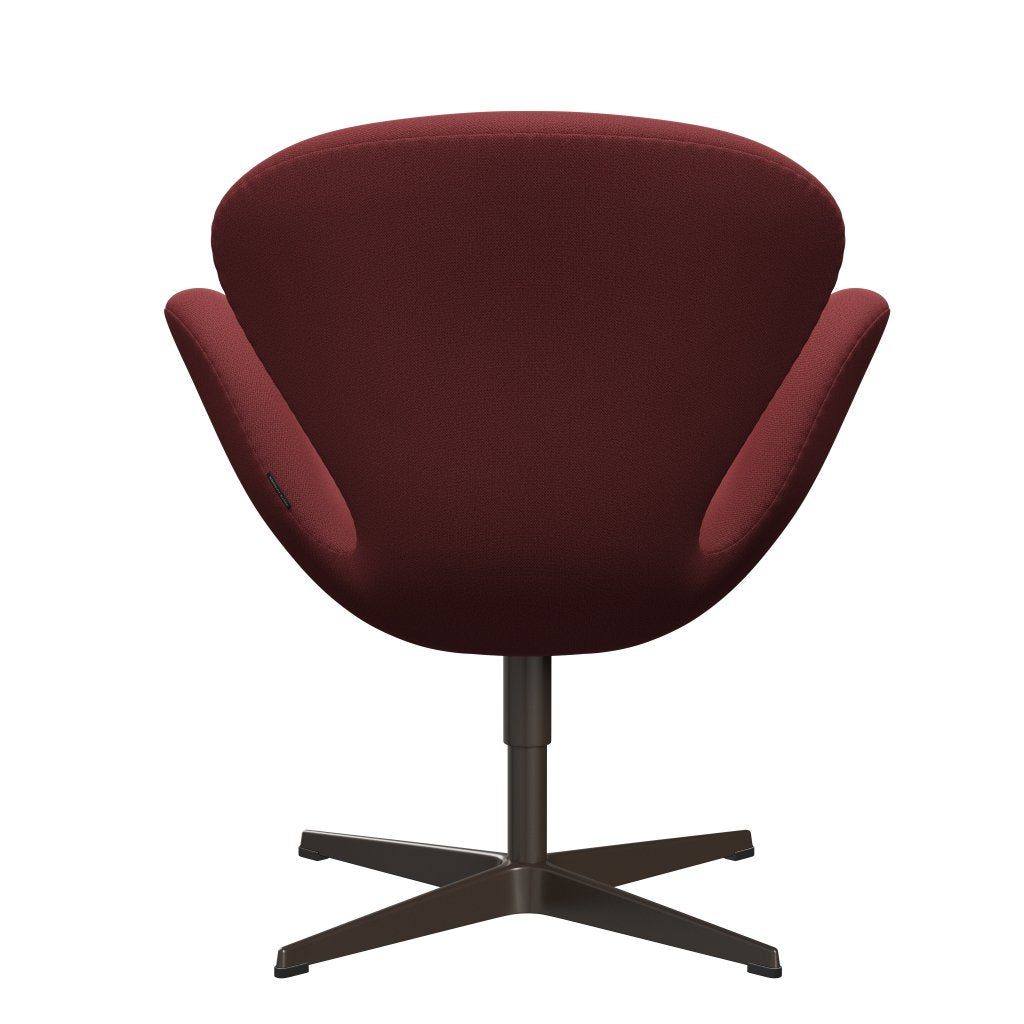 Sedia fritz Hansen Swan Lounge, bronzo marrone/cattura rosso scuro