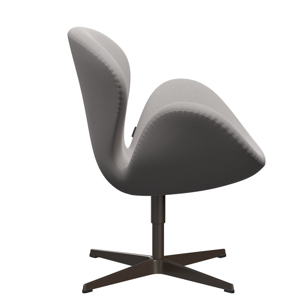 Sedia fritz Hansen Swan Lounge, bronzo marrone/cattura grigio