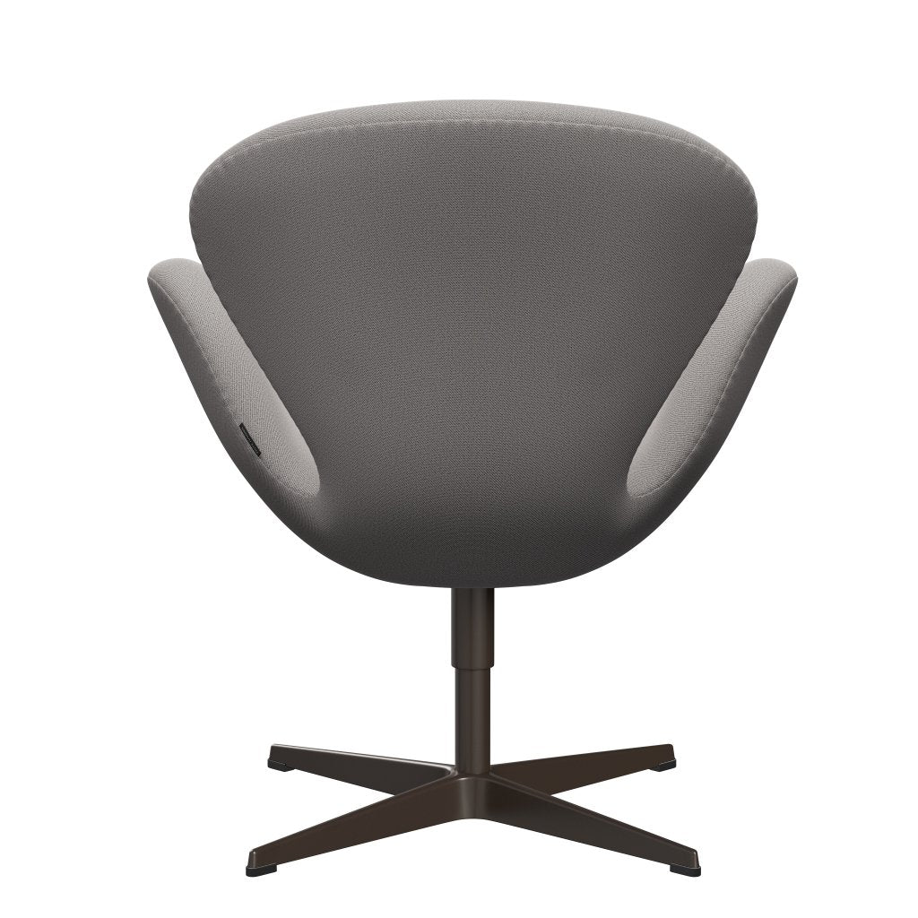 Sedia fritz Hansen Swan Lounge, bronzo marrone/cattura grigio