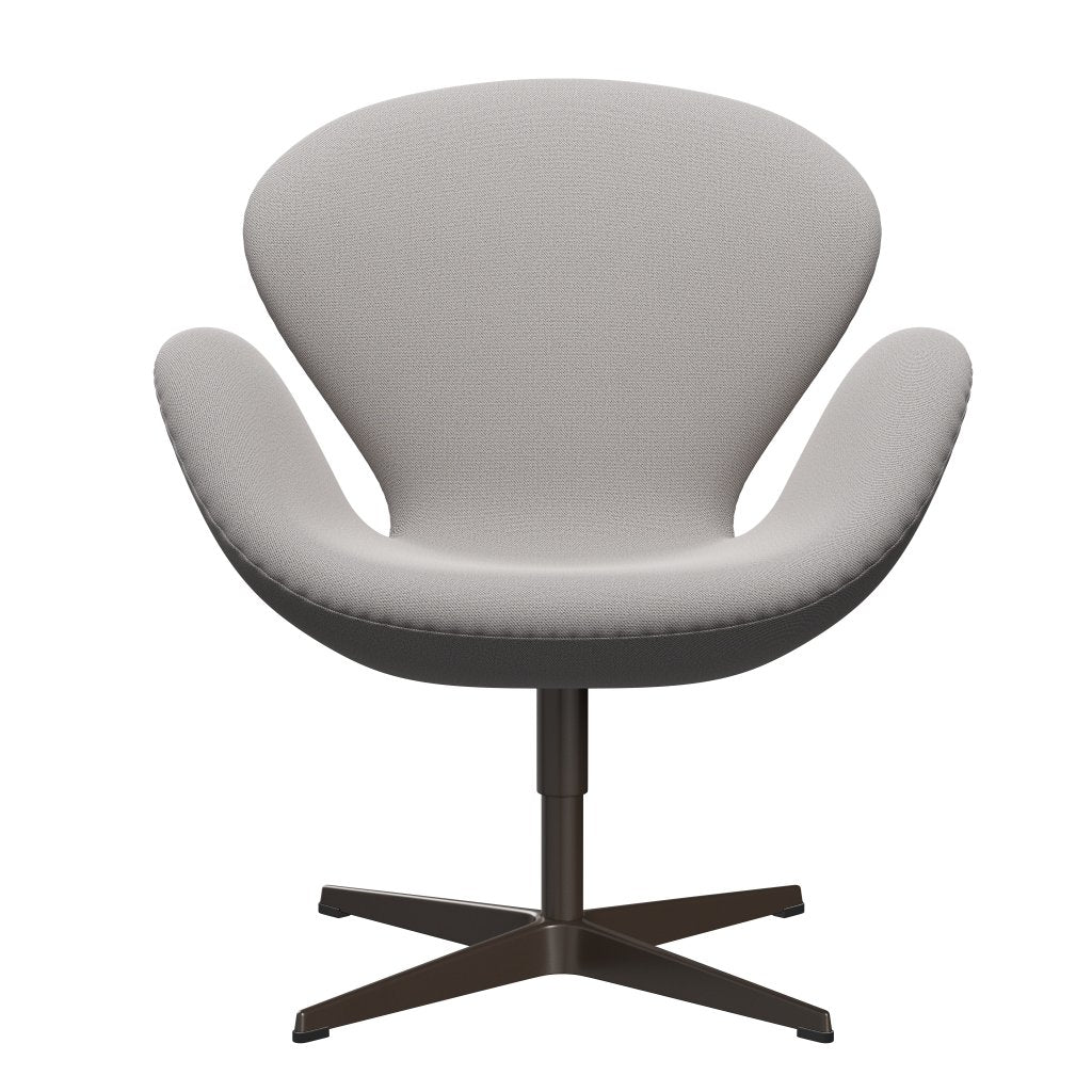 Sedia fritz Hansen Swan Lounge, bronzo marrone/cattura grigio