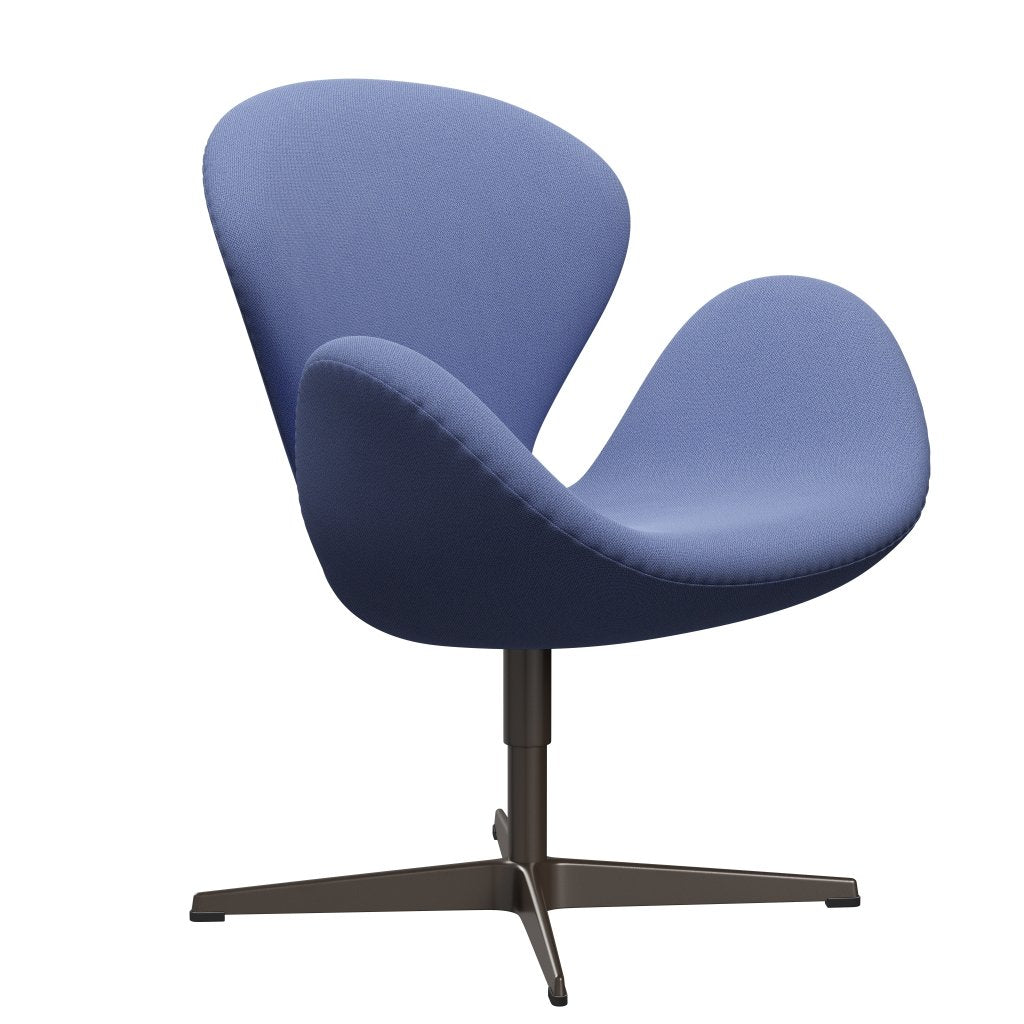 Fritz Hansen Swan Lounge stol, brun bronze/fanger lyseblå (4901)