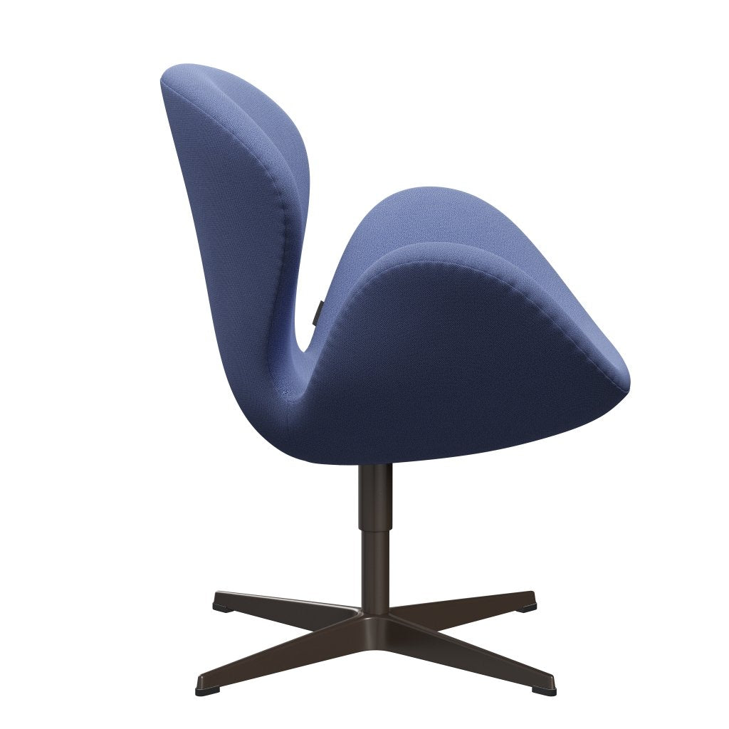 Fritz Hansen Chaise salon de cygne, bronze marron / capture bleu clair (4901)