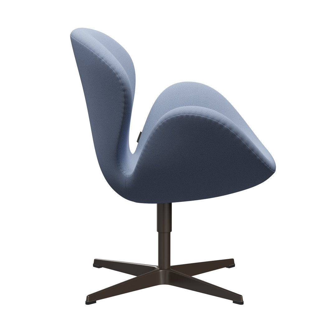 Fritz Hansen Swan Lounge stol, brun bronze/fanger lyseblå (4902)