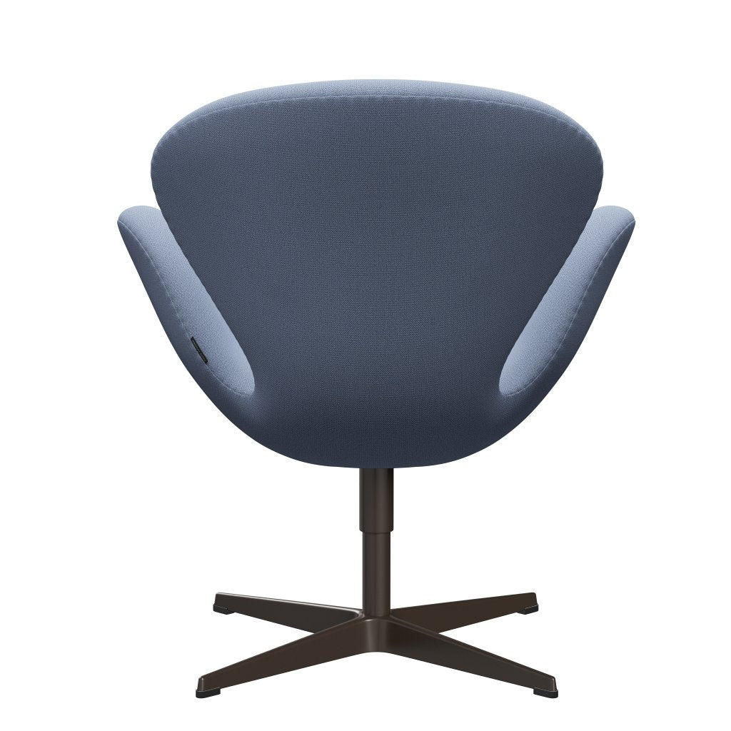 Fritz Hansen Chaise salon de cygne, bronze brun / capture bleu clair (4902)