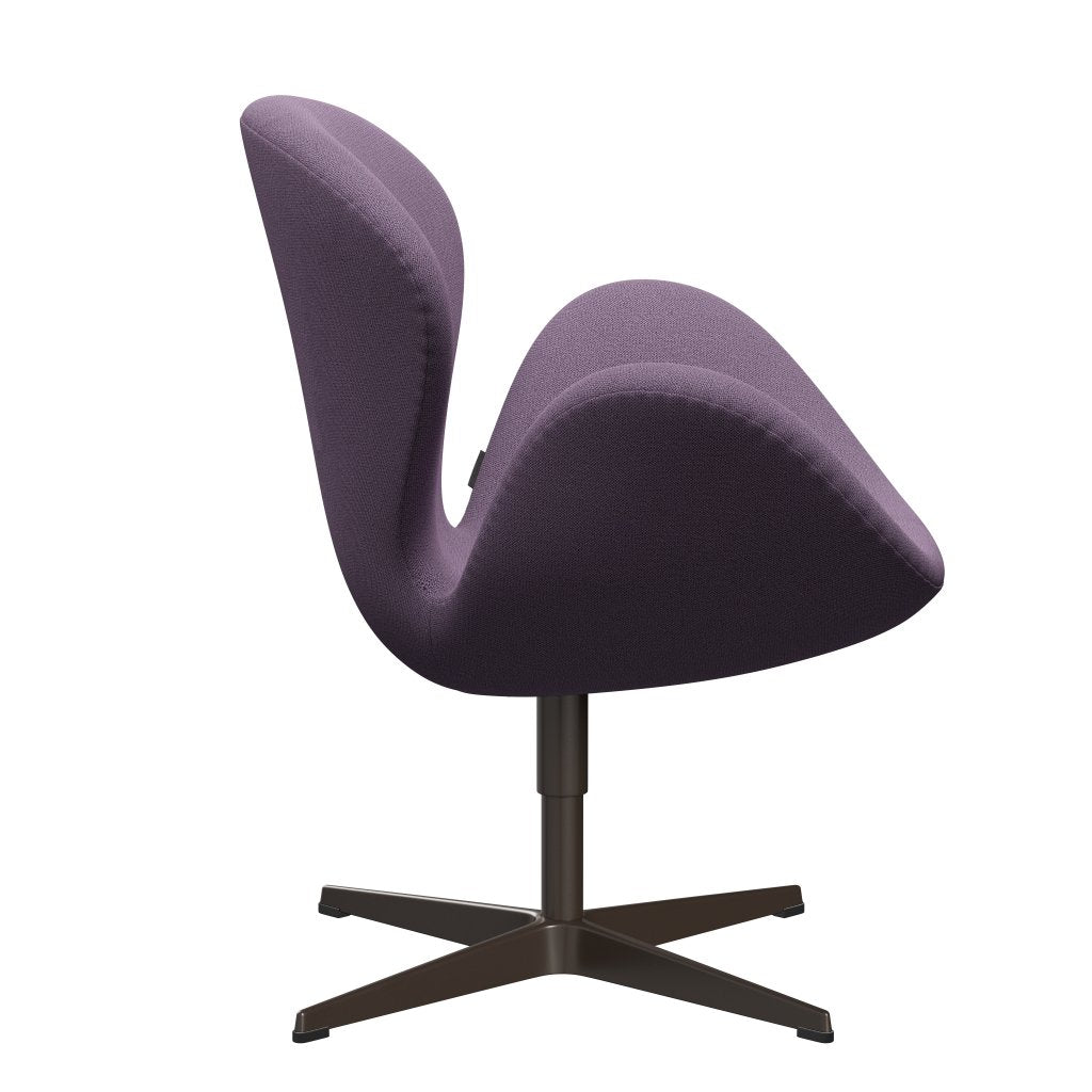 Sedia da salotto Fritz Hansen Swan, bronzo marrone/viola leggera