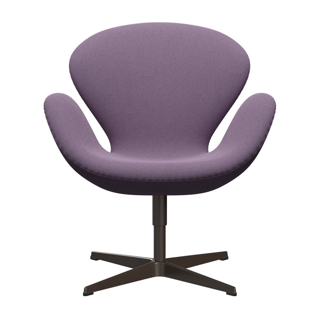 Sedia da salotto Fritz Hansen Swan, bronzo marrone/viola leggera