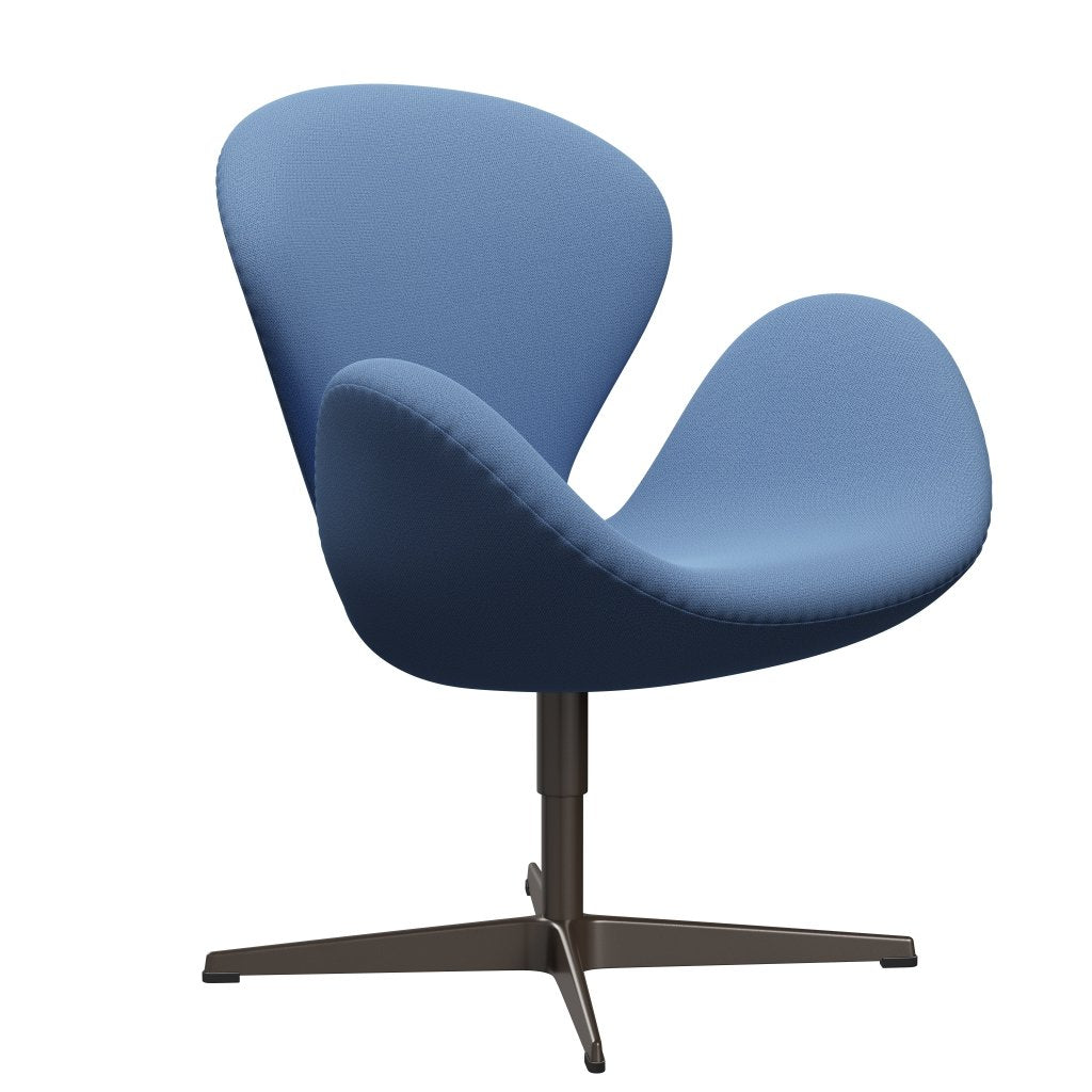 Fritz Hansen Swan Lounge Chair, Brown Bronze/Capture Instant Blue