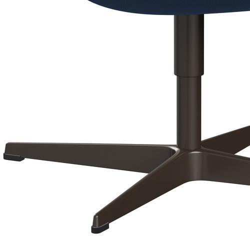 Sedia da salotto Fritz Hansen Swan, bronzo marrone/cattura blu istantaneo