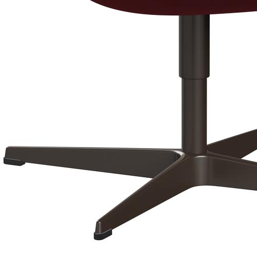 Sedia da salotto Fritz Hansen Swan, bronzo marrone/rosso istantaneo rosso