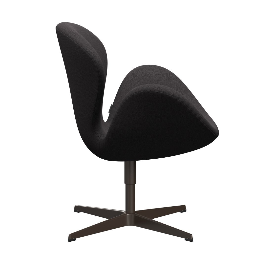 Silla de salón Fritz Hansen Swan, Charcoal de bronce marrón/captura