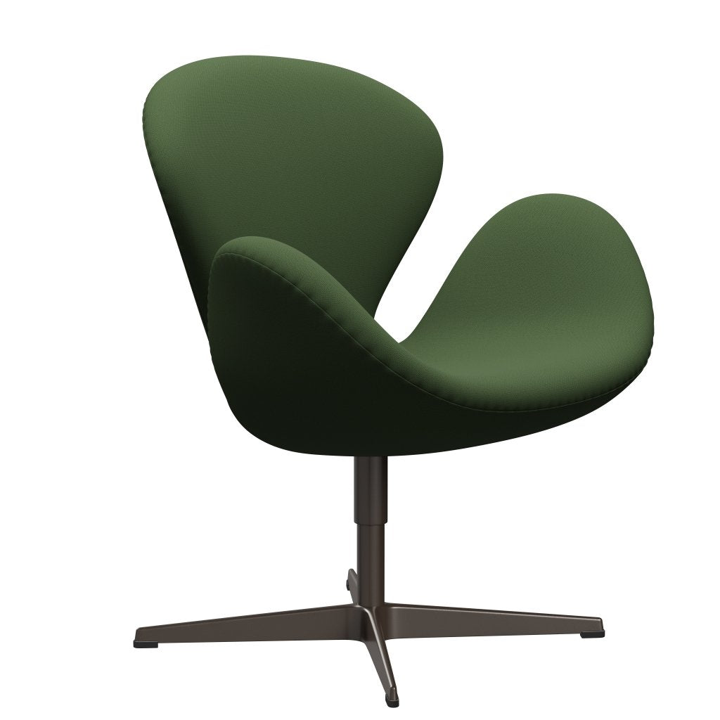 Sedia fritz Hansen Swan Lounge, bronzo marrone/cattura verde muschio