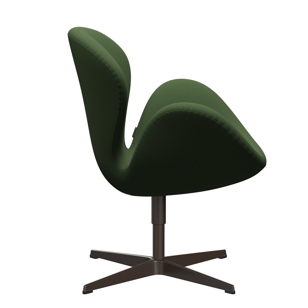 Sedia fritz Hansen Swan Lounge, bronzo marrone/cattura verde muschio