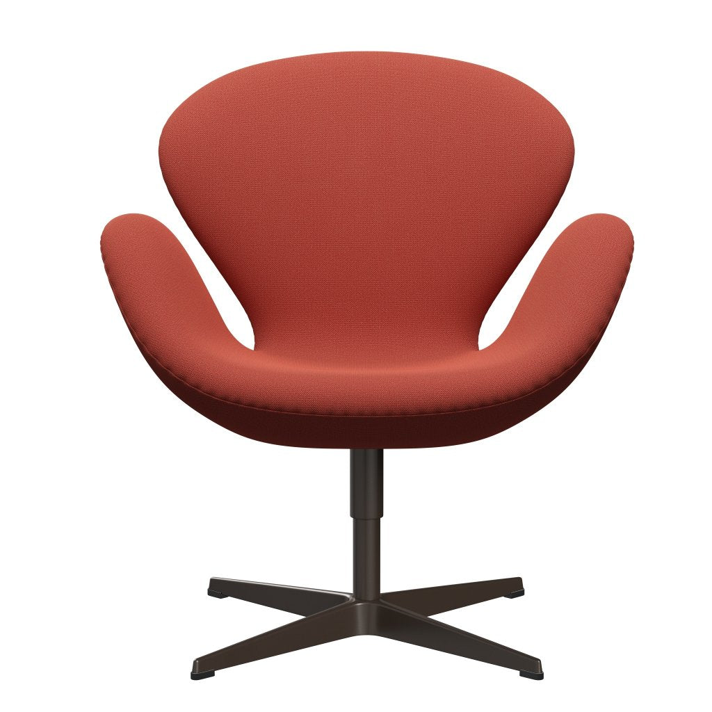 Fritz Hansen Swan Lounge -stoel, bruin brons/vangsel oranje donker