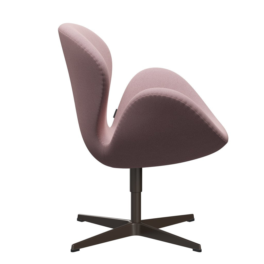 Sedia fritz Hansen Swan Lounge, bronzo marrone/cattura rosa