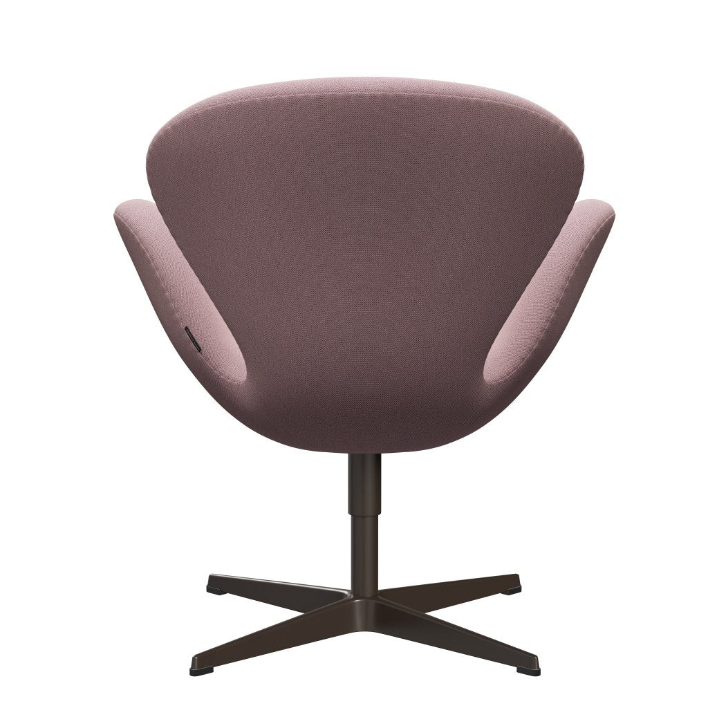 Sedia fritz Hansen Swan Lounge, bronzo marrone/cattura rosa