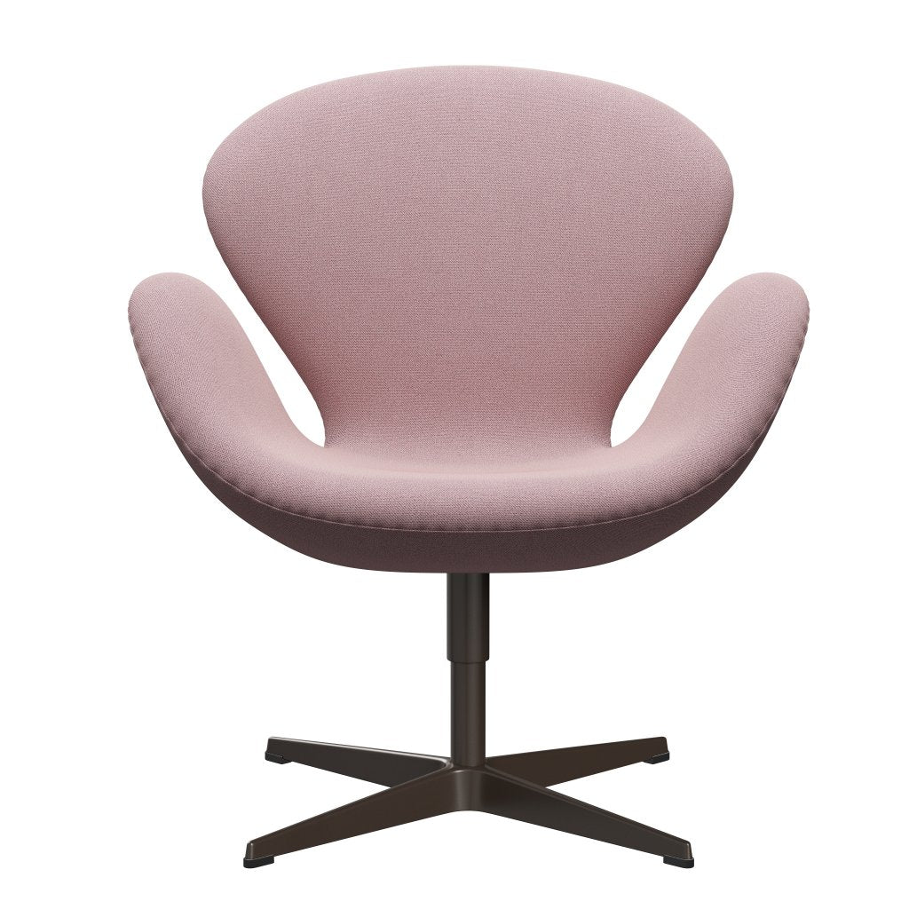 Sedia fritz Hansen Swan Lounge, bronzo marrone/cattura rosa