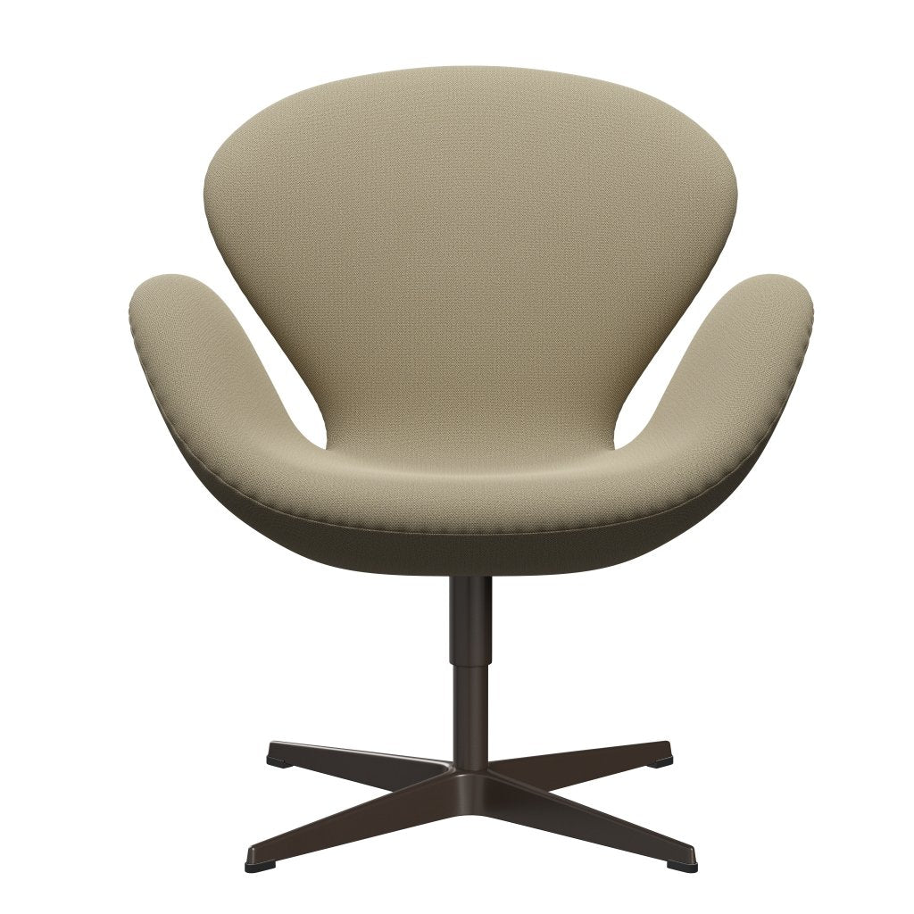 Fritz Hansen Swan Lounge Stuhl, braune Bronze/Capture Sandfarben