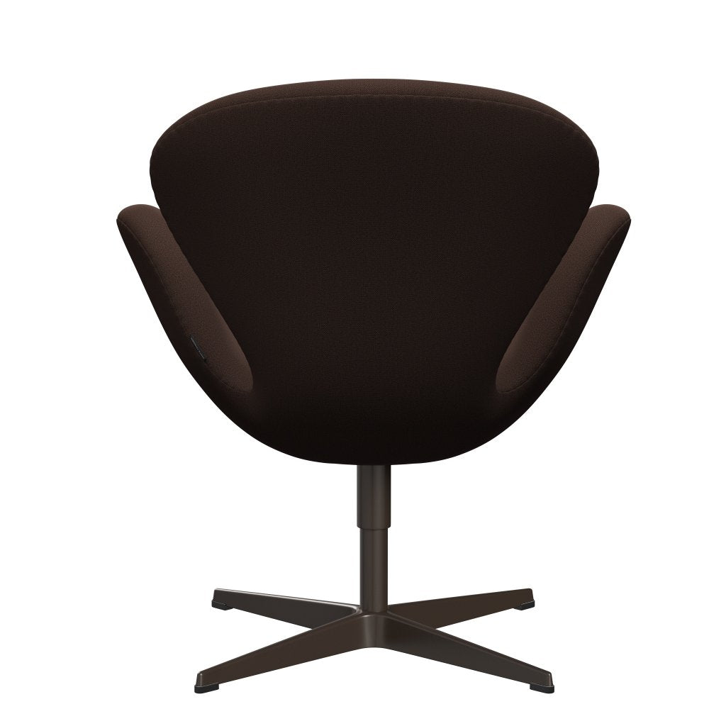 Sedia fritz Hansen Swan Lounge, bronzo marrone/cattura cioccolato marrone