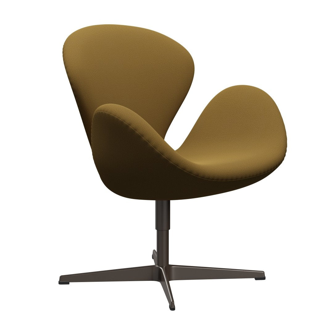 Fritz Hansen Swan Lounge stol, brun bronze/fangst sennep mørk