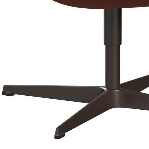 Fritz Hansen Swan Lounge Stuhl, braune Bronze/Eroberung verbrannte Orange