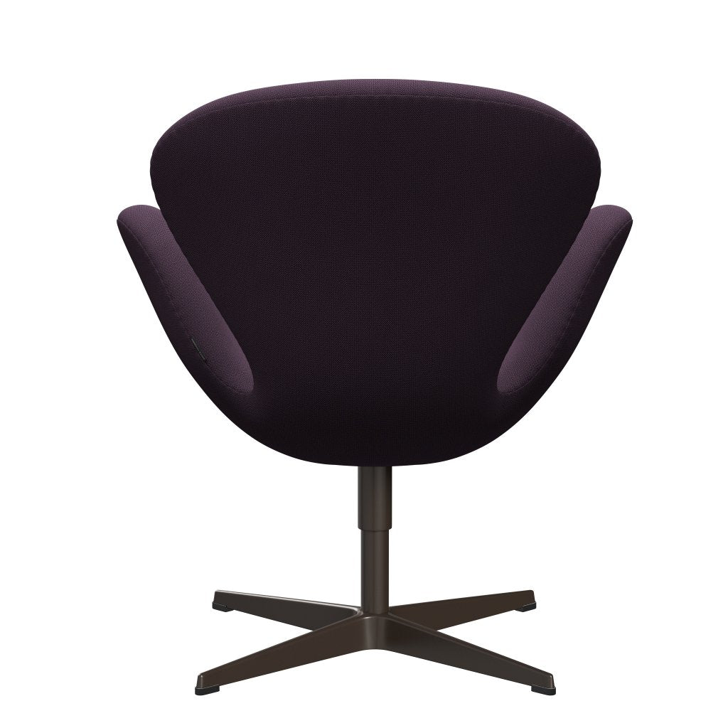 Sedia da salone Fritz Hansen Swan, bronzo marrone/cattura viola scuro