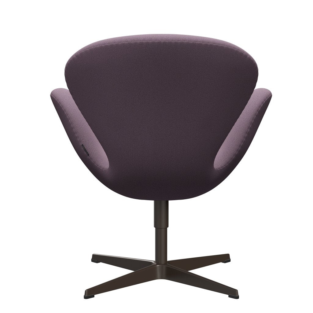 Sedia fritz Hansen Swan Lounge, bronzo marrone/cattura viola/marrone