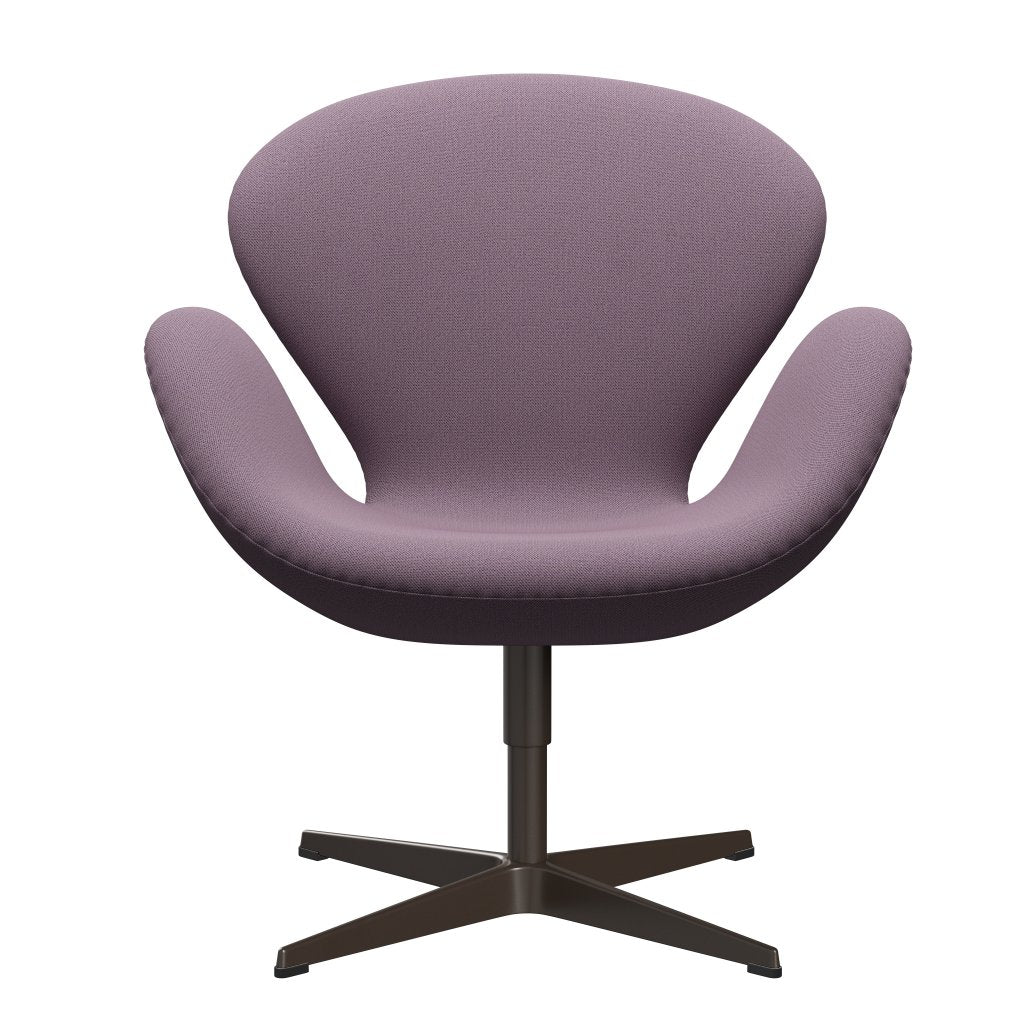 Sedia fritz Hansen Swan Lounge, bronzo marrone/cattura viola/marrone