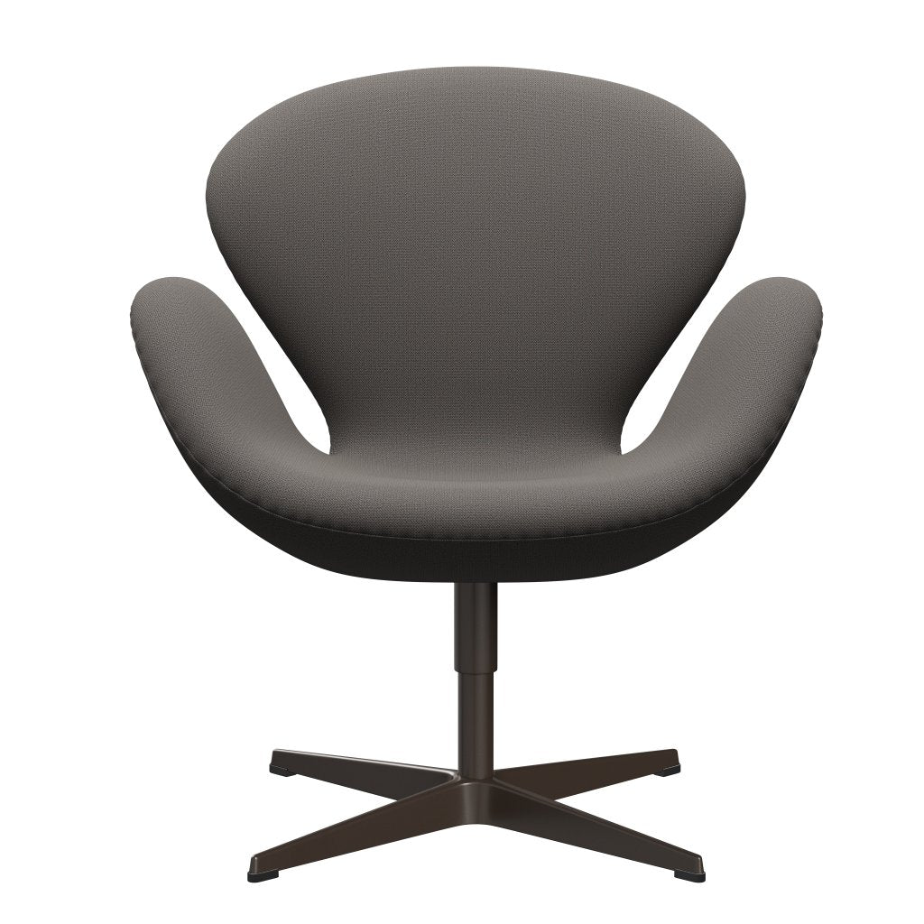 Sedia fritz Hansen Swan Lounge, bronzo marrone/cattura grigio scuro caldo