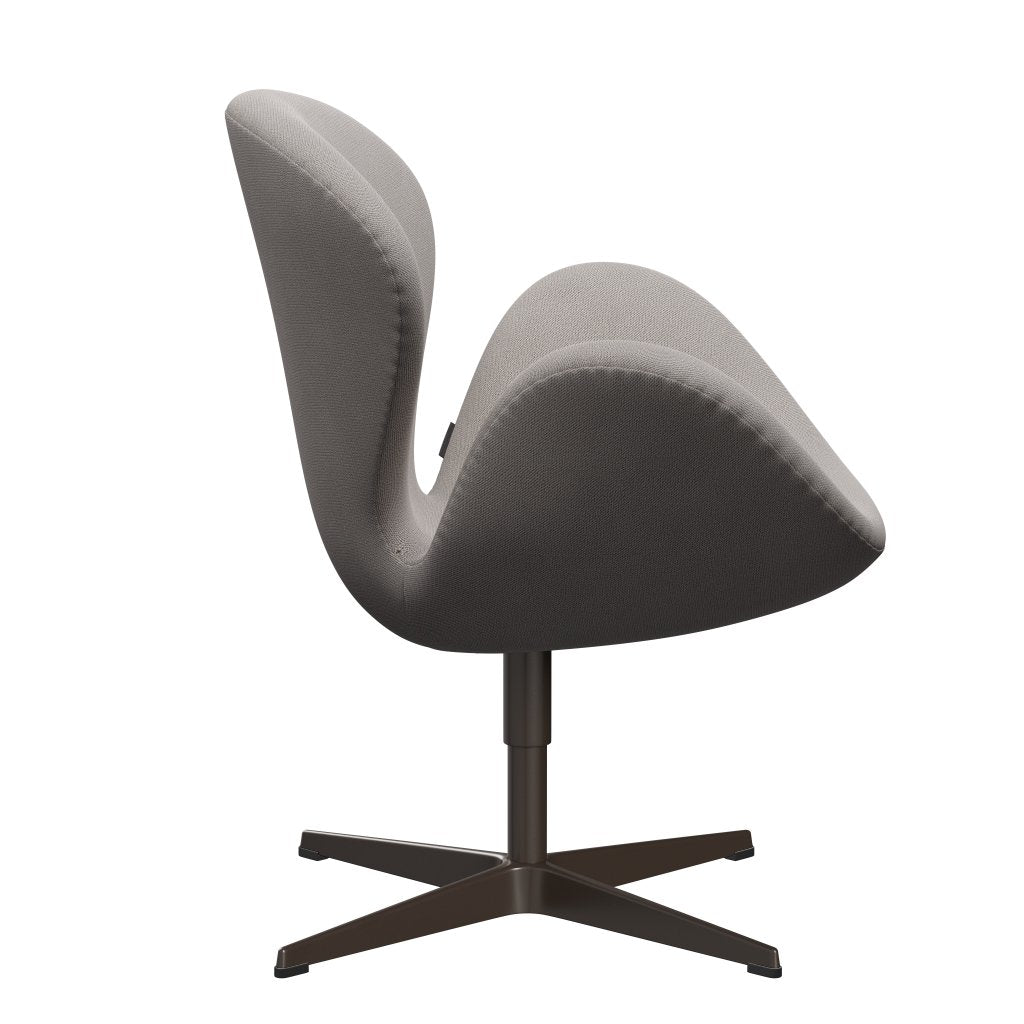 Sedia fritz Hansen Swan Lounge, Bronzo marrone/Cattura Luce grigia calda