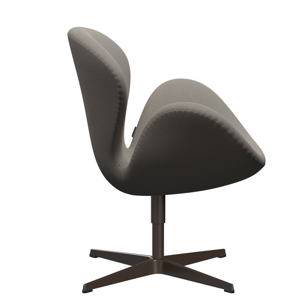 Sedia fritz Hansen Swan Lounge, bronzo marrone/cattura grigio caldo