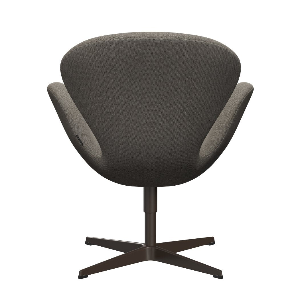 Sedia fritz Hansen Swan Lounge, bronzo marrone/cattura grigio caldo