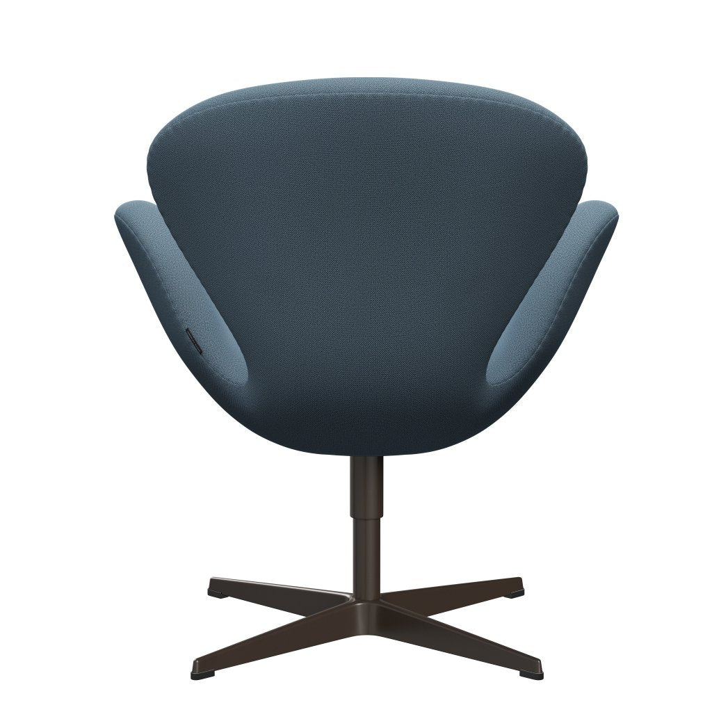 Sedia da salotto Fritz Hansen Swan, bronzo marrone/cattura blu morbido