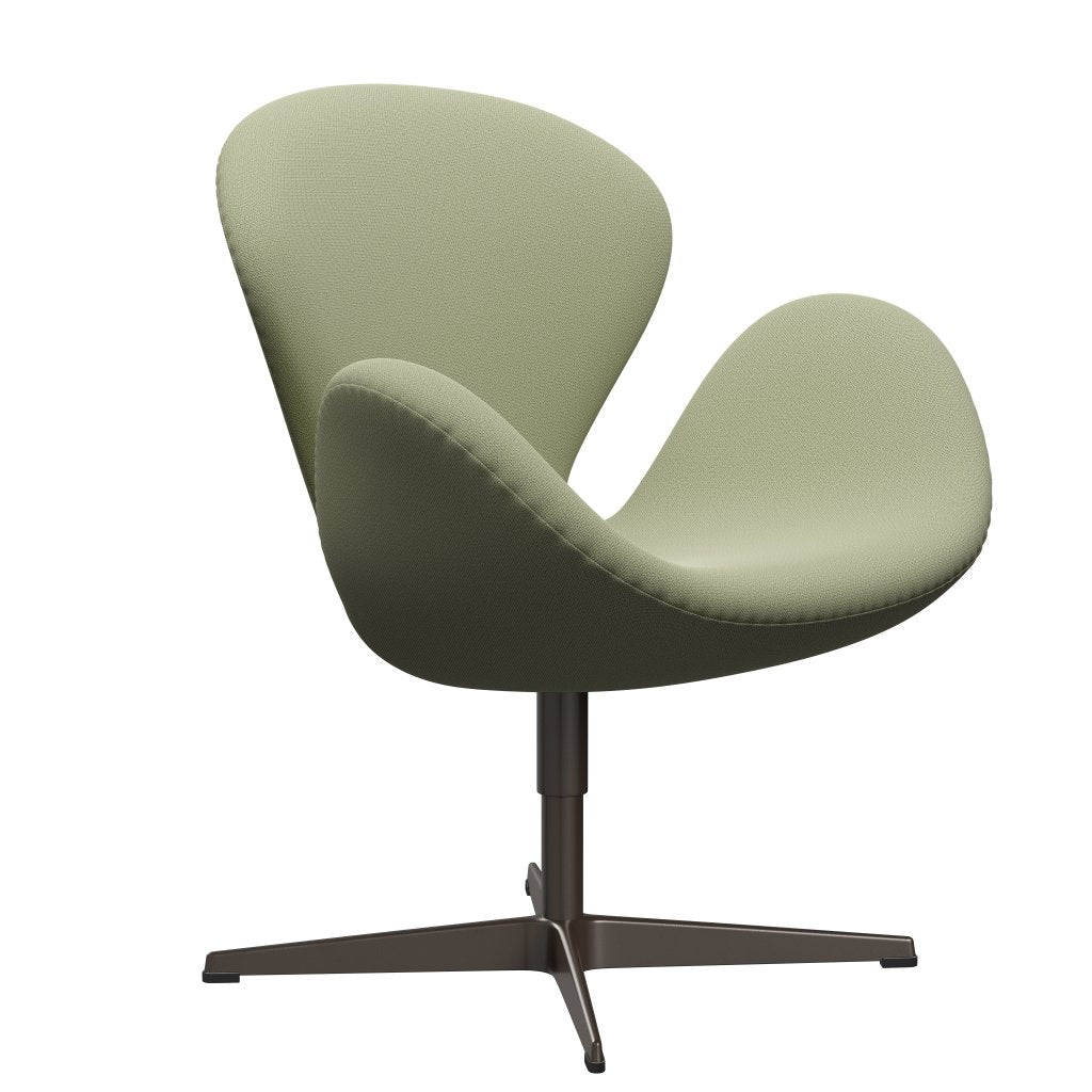 Fritz Hansen Swan Lounge Sillón, bronce marrón/captura de verde suave