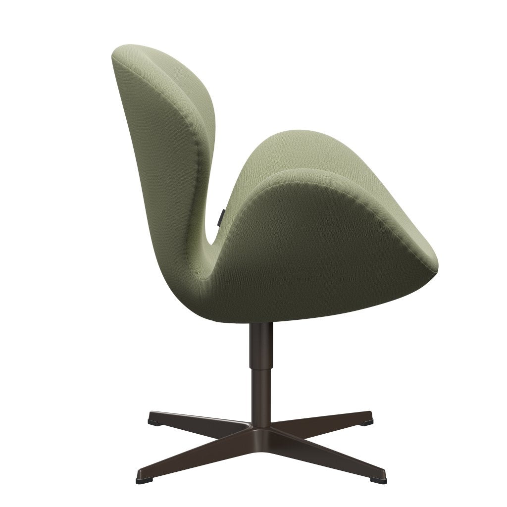 Fritz Hansen Swan Lounge Sillón, bronce marrón/captura de verde suave